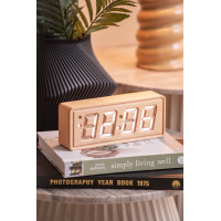 Digitálne hodiny Karlsson Solid Wood Engraved KA6024WD, 8cm